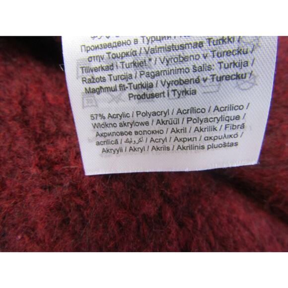 Vero Moda Burgundy/Black Mock Neck Knit Sweater Women's Medium Coastal Cable - Picture 7 of 7